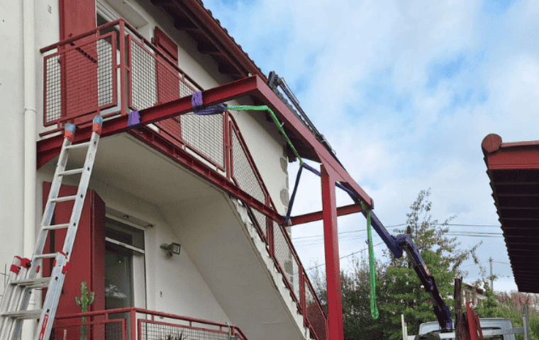 charpente en métallique réalisée par une entreprise de métallerie à hossegor