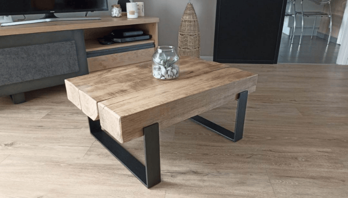 structure en métal pour table basse à capbreton